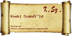 Knebl Szebáld névjegykártya